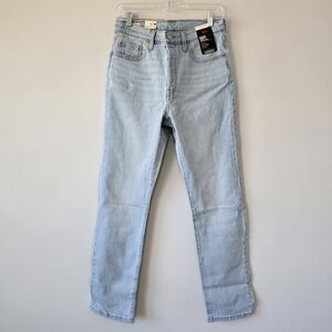 Levi’s 501 Premium High-Rise Straight Jeans 29 Light Blue NWT